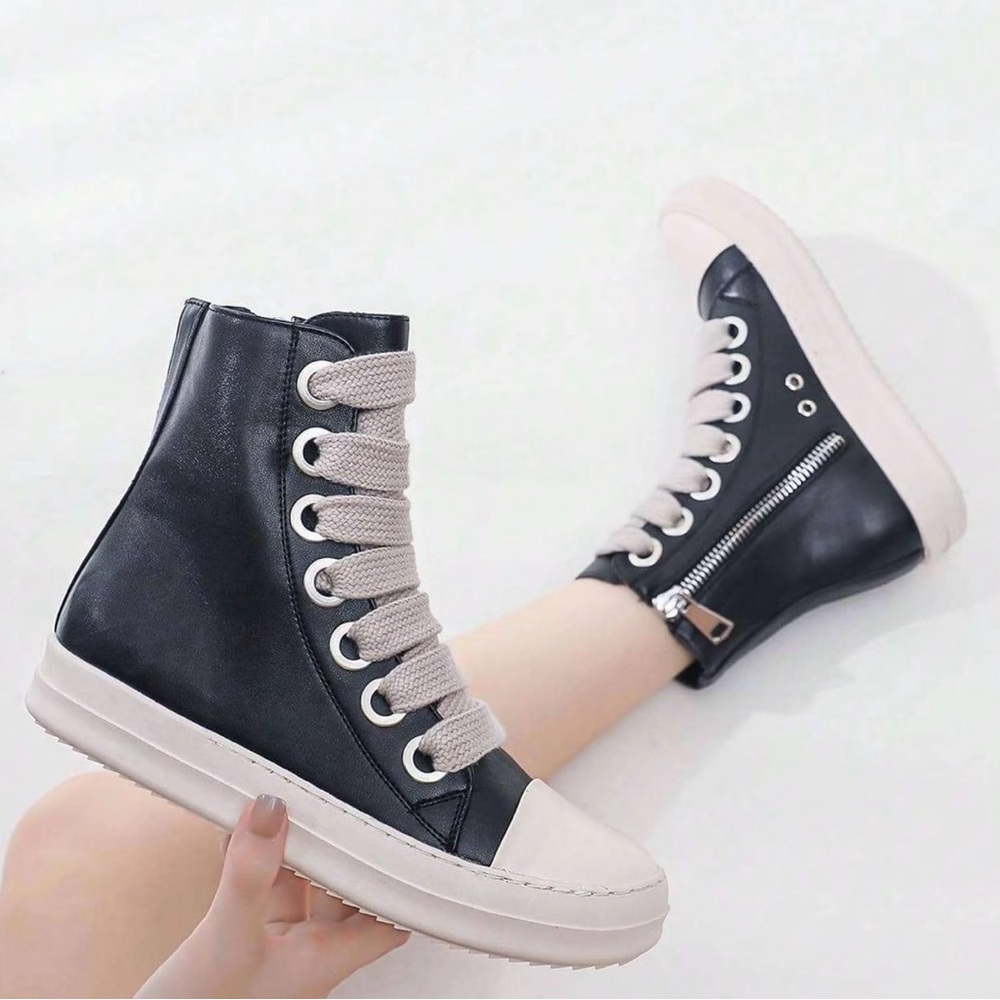 Womens Muffin High-Top Shoes w/Thick Laces